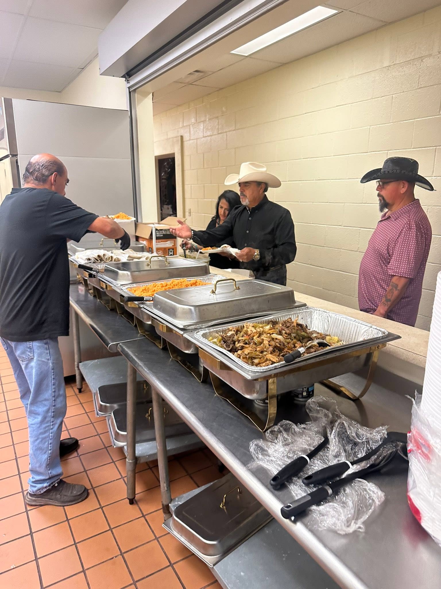 Ranchero's catering team serving guests