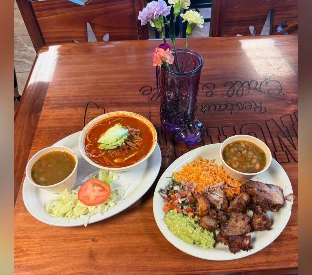 Ranchero's plated Mexican meal